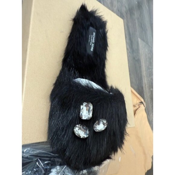 Michael Kors Slippers Slides Delphine Runway Faux Mink Fur Dust Bag Box Slip on - Picture 4 of 10